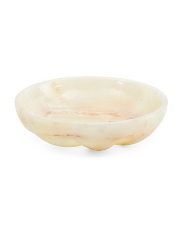12x12x3 Solid Onyx Fluted Bowl | TJ Maxx