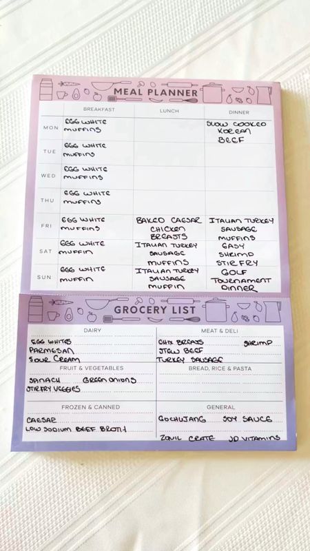 Meal Planner Pad with detachable grocery list keeps me on track with eating healthy!

#LTKover40 #LTKfitness #LTKSeasonal