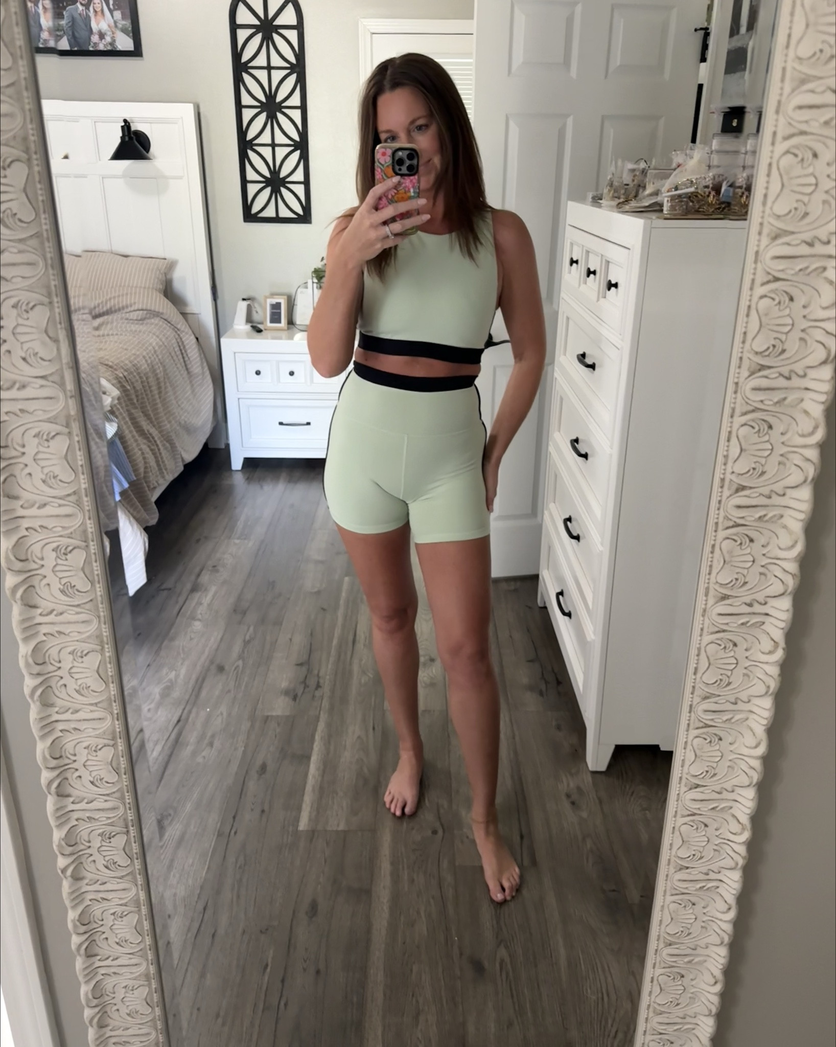 Pre and Post workout glow! This mint two toned set is a new favorite! 

Wearing a medium in both. 

NOTE: I’ve been a size small in this brand for over a year now, but the smalls in this set felt too tight as this particular style has more compression than their main line. I would size up if you don’t want as much compression against your midsection. 



#LTKgrwm #LTKActive #LTKfitnessgoals