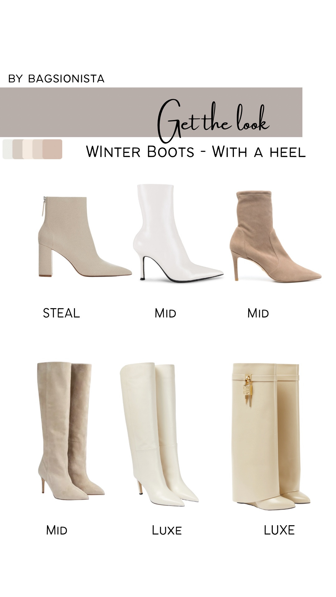 The big winter boots edit in neutral beige colors! I’ve gathered a mix of all kinds of boots any chic elegant stylish fashionista might need this fall and winter in beige and white colors. Swipe for different heights (flat boots, high heeled boots and winter boots)🤍 I hope this was helpful 🫶✨ #winterboots #wintershoes #boots #beigeshoes #whiteshoes

#LTKSeasonal #LTKstyletip #LTKshoecrush