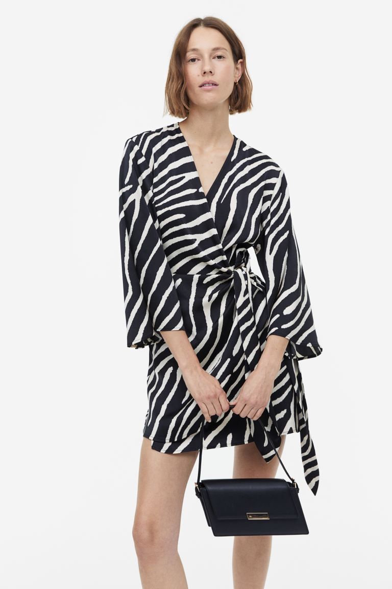 Satin Wrap-front Dress | H&M (US + CA)