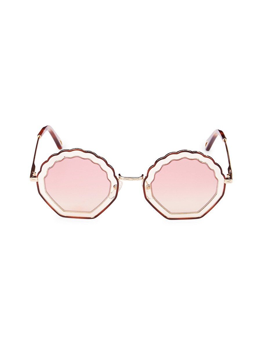 Chloé 56MM Geometric Sunglasses - Gold Azure | Saks Fifth Avenue OFF 5TH