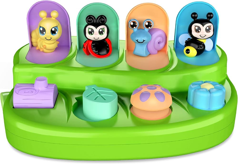 Pop Up Cause and Effect Toy - Toys for 9 Month Old +, Baby, Early Developmental Toddler & Kids Gi... | Amazon (US)