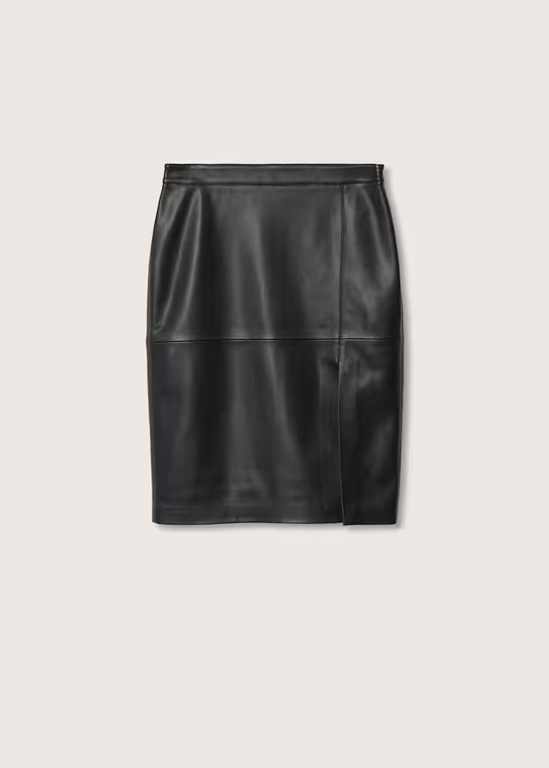 Faux-leather pencil skirt -  Women | Mango USA | MANGO (US)