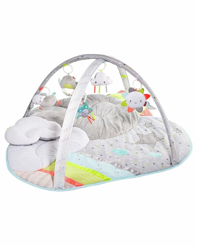Skip Hop Tummy Time Mat, 3-in-1 Activity Baby Play Gym, Age 0+, Silver Lining Cloud, Grey | Amazon (US)