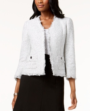 Kasper Open-Front Tweed Blazer | Macys (US)