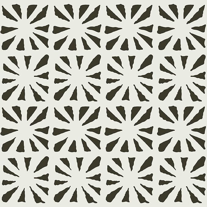 Peel and Stick Wallpaper Geometric Boho Contact Paper Black 78.7 "x17.3 Beige Self-Adhesive Wallp... | Amazon (US)