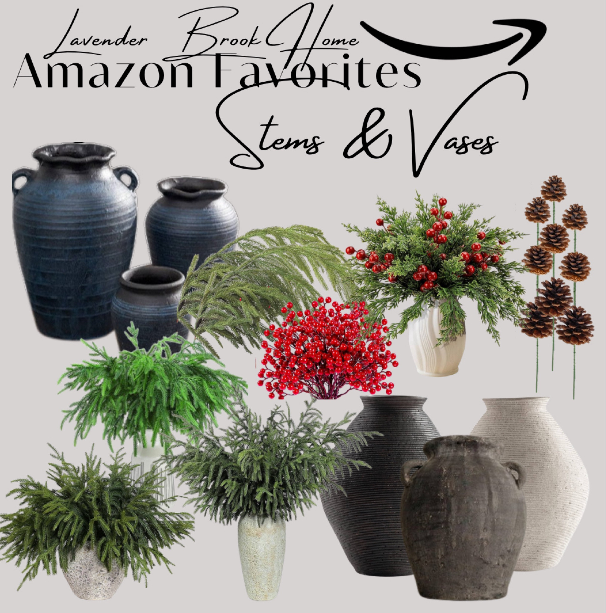 Amazon holiday stems and vases 
Amazon Christmas stems and vases
Christmas, pine and greenery 

#LTKHoliday #LTKHome #LTKSeasonal