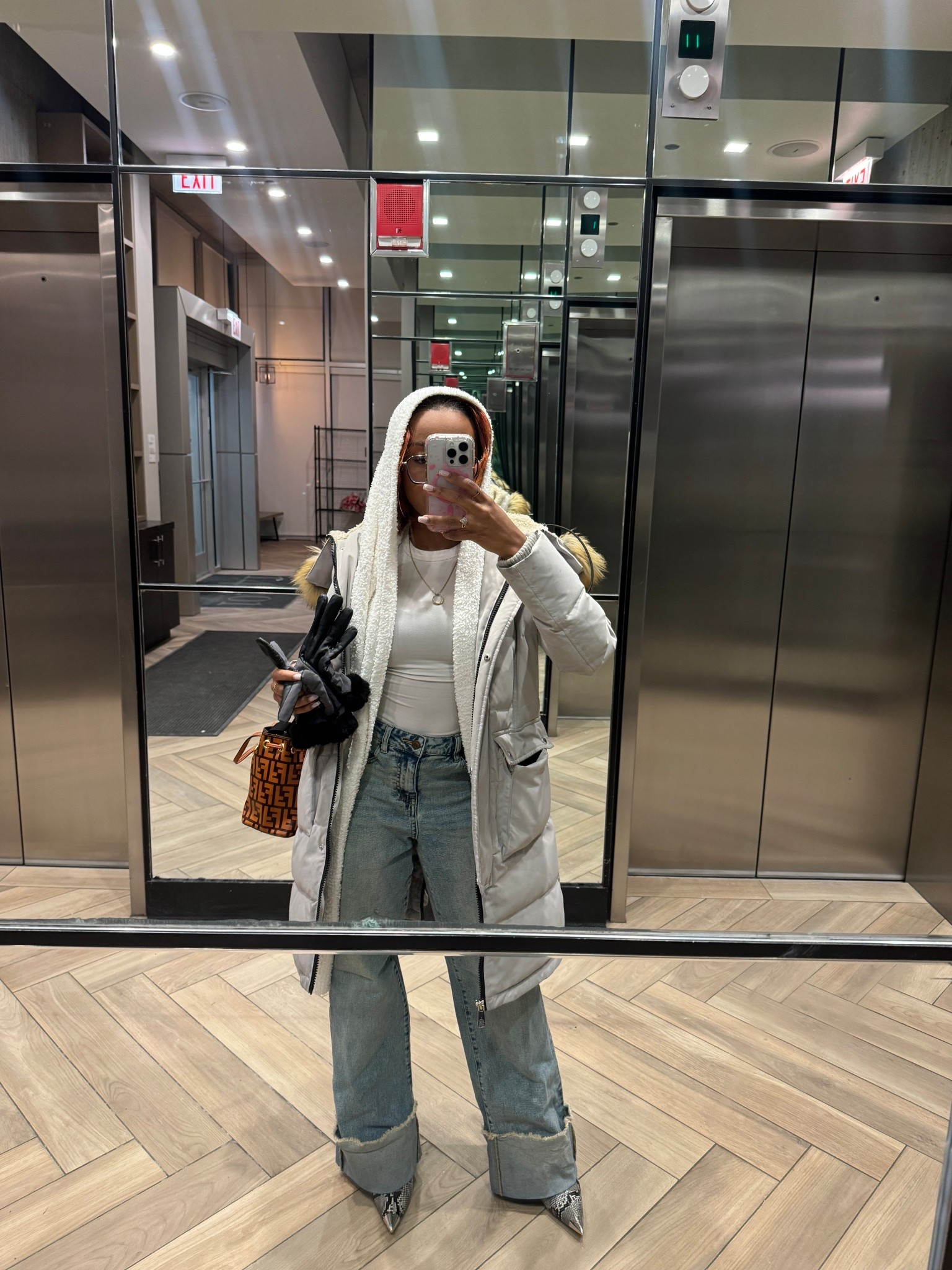 Wearing my scarf like snood because it is absolutely freezing 🥶 

#LTKSaleAlert #LTKdayinmylife #LTKootd