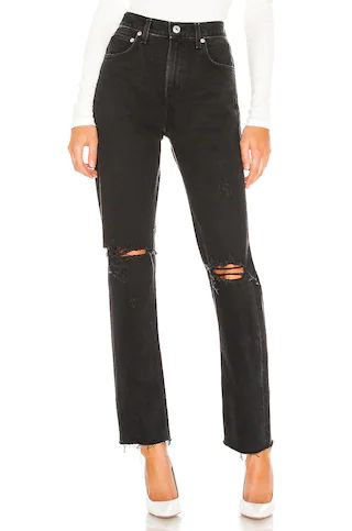 AGOLDE Cherie High Rise Straight in Distortion from Revolve.com | Revolve Clothing (Global)