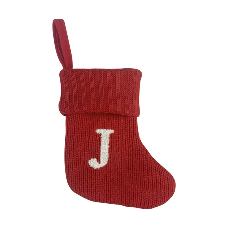 J 26 Knit Letter Christmas Stockings, Alphabet Hanging Decor For Tree - Multi-Color | Walmart (US)