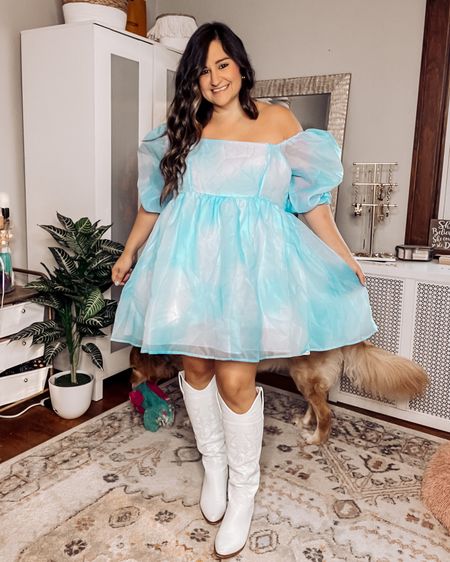 Eras Tour outfit inspo! Such a fun poofy dress that reminds me of Selkie! Love this puff sleeve dress with my cowgirl boots 💕



Taylor swift concert, blue dress, white boots, amazon dress, Amazon outfit

#LTKFind #LTKcurves #LTKU