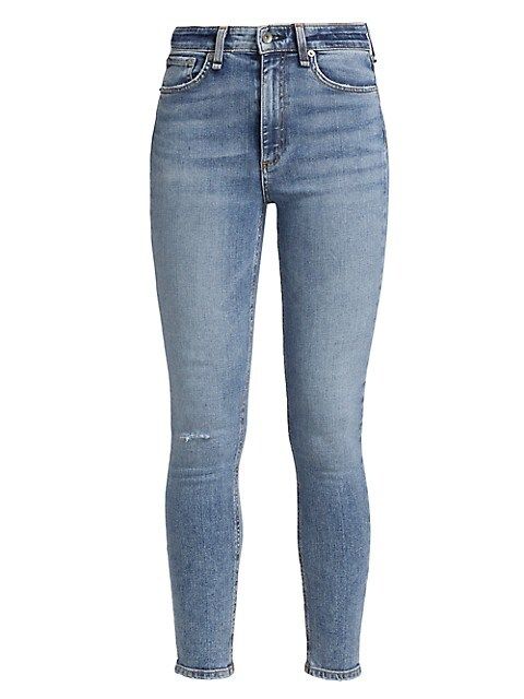 Nina High-Rise Ankle Skinny Jeans | Saks Fifth Avenue