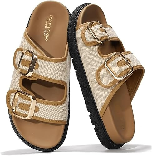 Project Cloud Sandals for Women - Trendy Sandals for Women 2026 with Adjustable Straps - Plush an... | Amazon (US)