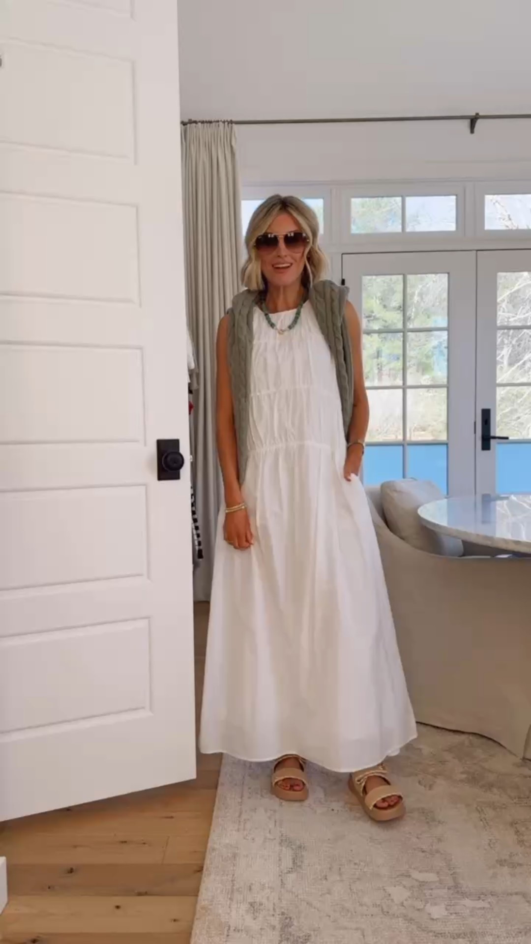 I love this white maxi dress because there are so many ways to style it! I paired it with a green sweater and necklace for the Masters but would be so cute with any color! Wearing an XS. 

Loverly Grey, white maxi dress, Masters outfit ideas, spring dress

#LTKFindsUnder50 #LTKSeasonal #LTKSaleAlert