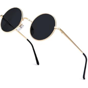 Small Round Sunglasses for Women and Men, Premium Round Metal Sunglasses with Polarized Lens and UV  | Amazon (CA)