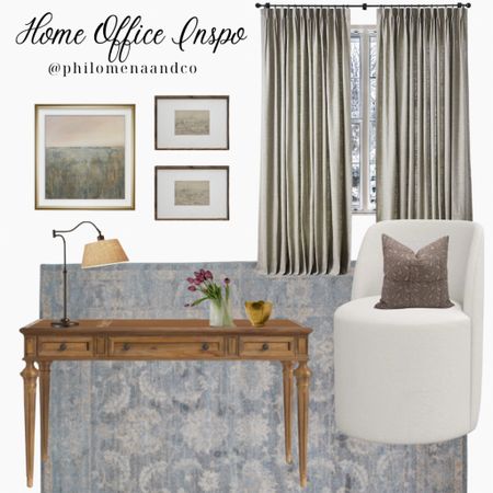 Home, home office, office desk, desk, blue area rug, office rug, desk lamp, table lamp, wall art, office wall art, faux tulips, office chair, throw pillow, floral throw pillow, pinch pleat curtains, affordable home office, home office furniture

#LTKstyletip #LTKhome #LTKfindsunder100