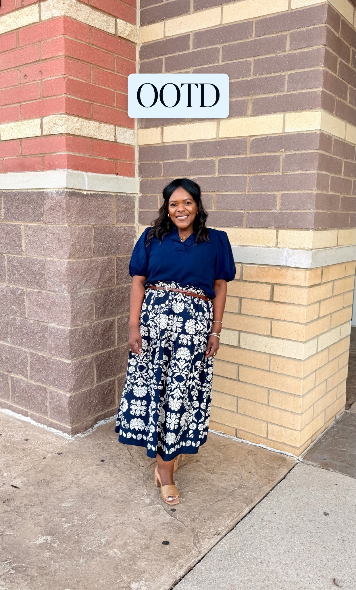My #ootd for the office today was so fun to put together! My skirt is from Walmart, and I paired it with the perfect navy blouse with the ruffle detail from @Belk! Sharing my accessories too!

#LTKootd #LTKWorkwear #LTKSaleAlert