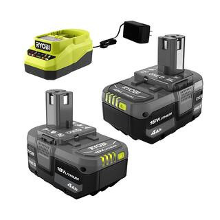 ONE+ 18V Lithium-Ion 4.0 Ah Battery (2-Pack) and Charger Kit | The Home Depot