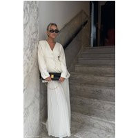 Kendall Balloon Sleeve Jacket - Ivory | MESHKI US