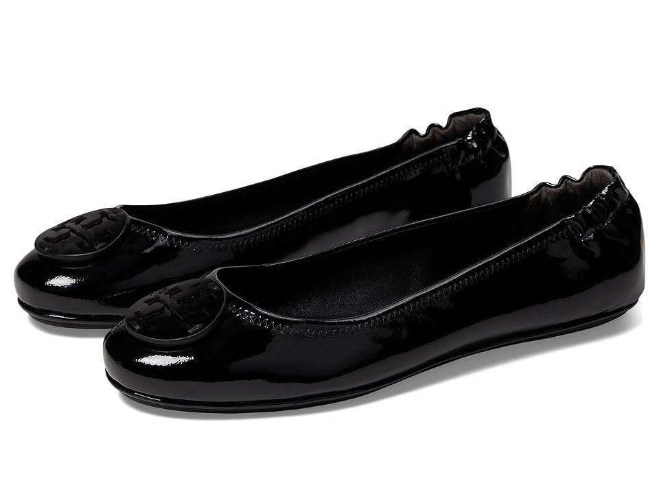 Tory Burch Minnie Travel Ballet Women's Shoes Perfect Black : 5.5 M, Leather | Zappos
