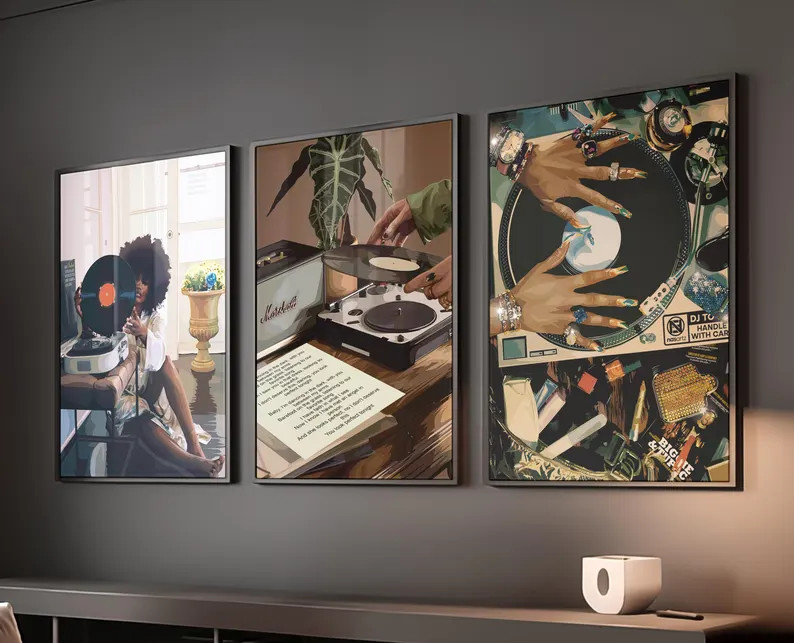 3 Poster Set, Black Woman Art. Wall Art, House Decor, House Decor, Instant Download, Black Female... | Etsy (US)