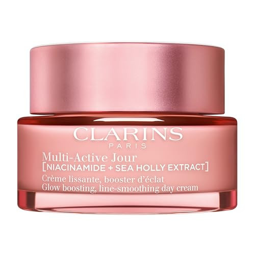 Clarins Multi-Active Day Moisturizer with Niacinamide | Smooth Fine Lines | Visibly Tighten Pores | Even Tone and Texture | Boost Glow | Strengthen Moisture Barrier | All Skin Types | 1.7 Ounces | Amazon (US)