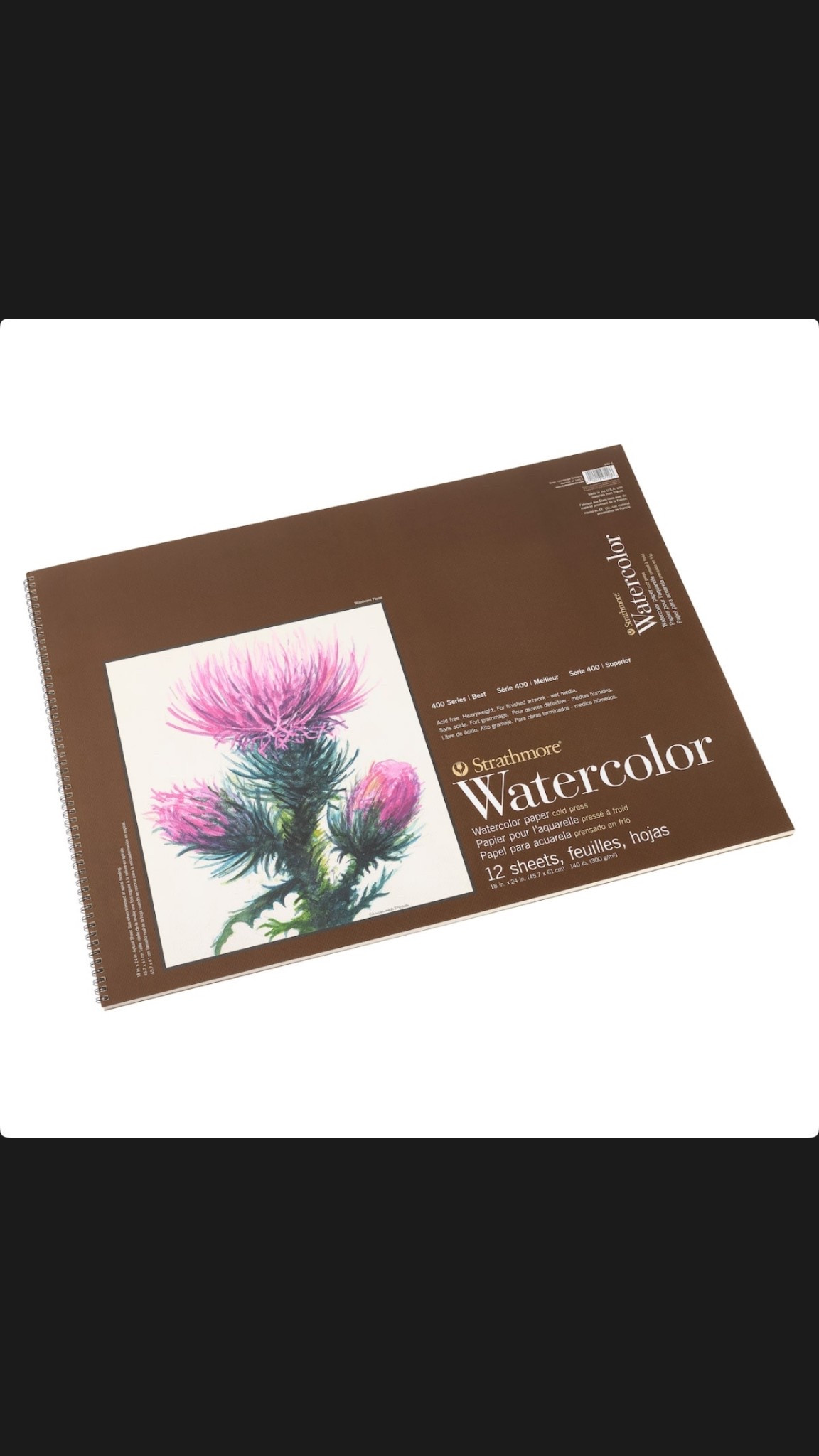 Large watercolor pad