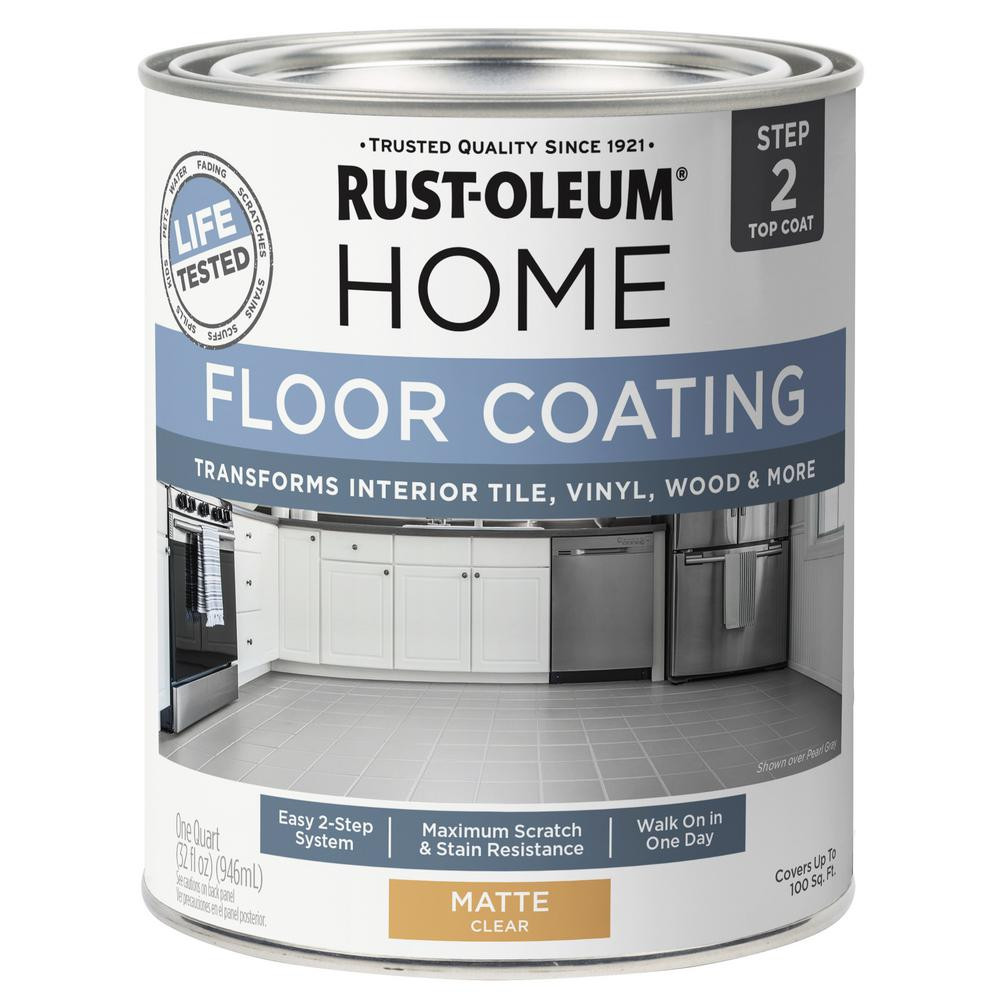 Rust-Oleum Home 1 qt. Matte Clear Interior Floor Topcoat | The Home Depot
