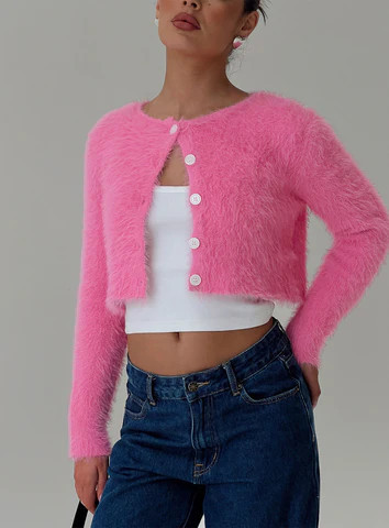 Just A Girl Cardigan Pink | Princess Polly US