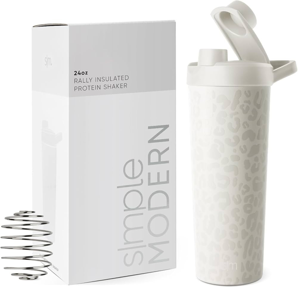 Simple Modern Stainless Steel Shaker Bottle with Ball 24oz | Metal Insulated Cup for Protein Mixe... | Amazon (US)