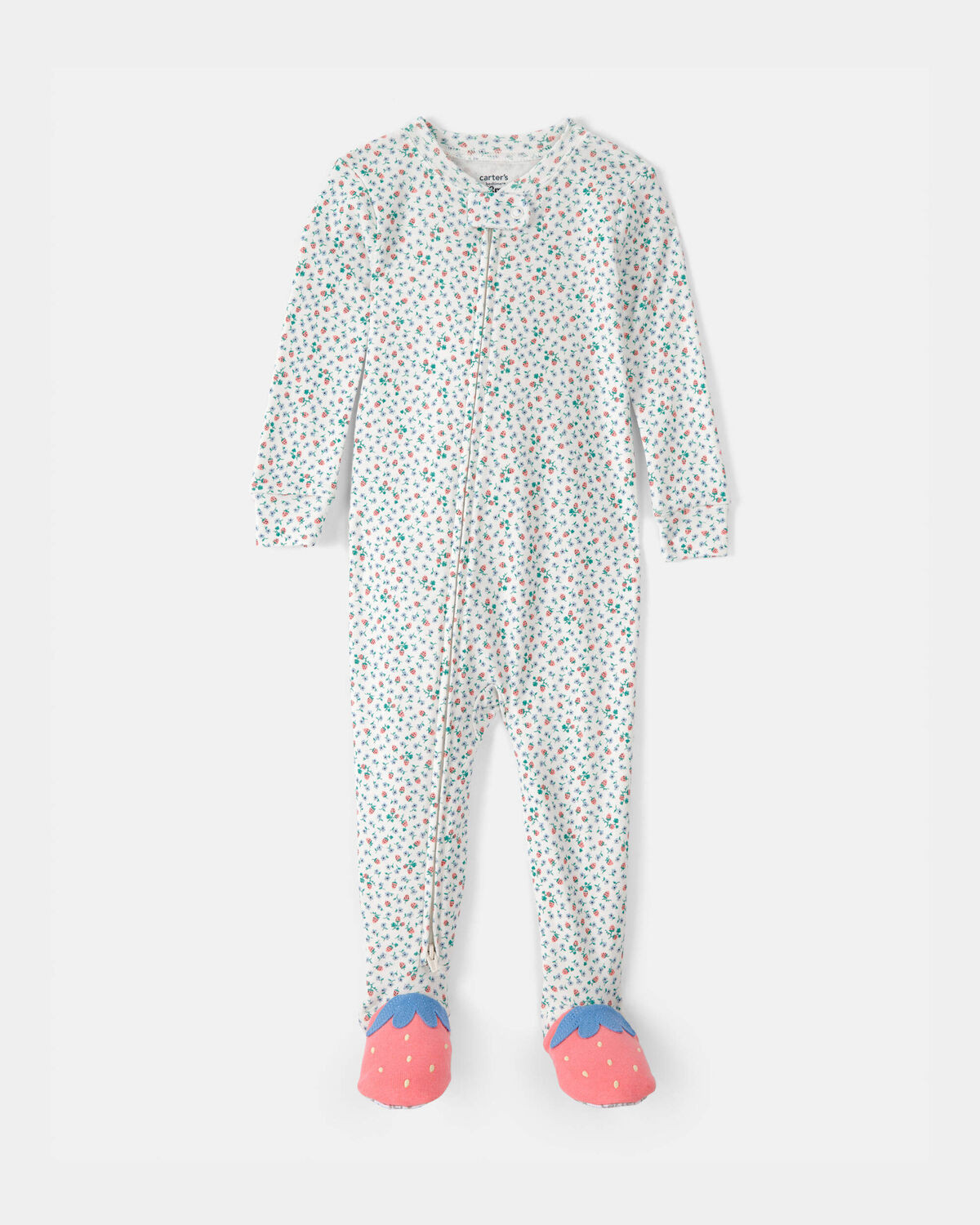 Baby Girl Strawberry 100% Cotton Snug Fit 1-Piece Pajama Set | Carter's Inc