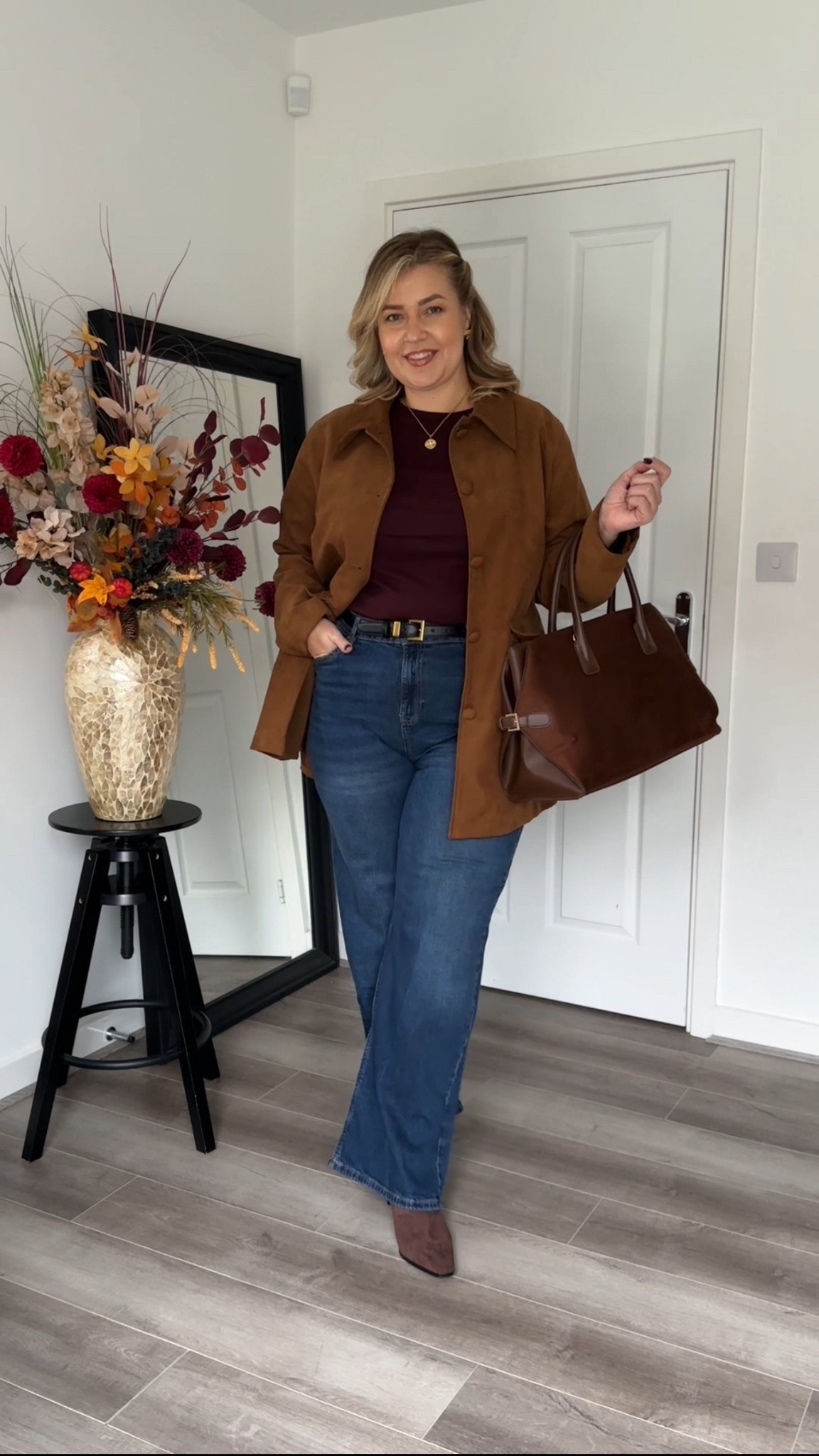 Autumn outfit 
Lingerie set 36G & XXL
Jeans size 16 R
Top L from F&F clothing 
Blazer old from H&M 
Shoes size 7 no need to size up 
Bag Primark 

#LTKcurves #LTKstyletip #LTKautumn