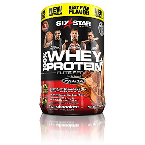 Six Star Pro Nutrition 100% Whey Protein Plus, 32g Ultra-Pure Whey Protein Powder, Triple Chocolate, | Amazon (US)