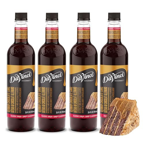 DaVinci Gourmet Classic German Chocolate Cake Syrup, 25.4 Fluid Ounces (Pack of 4) | Amazon (US)