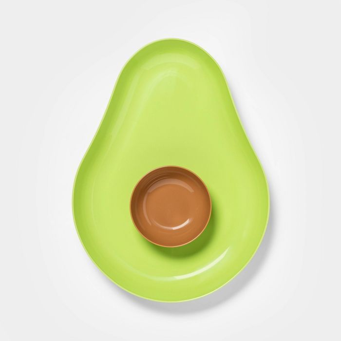 2pc Plastic Avocado Chip and Dip Bowl Green - Sun Squad™ | Target