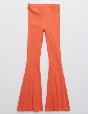 Aerie Kick-It Ribbed High Waisted Super Flare Pant | American Eagle Outfitters (US & CA)