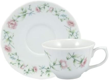 Estojo com 6 xícaras de café com pires. Modelo redondo izabel. Decoração teresa. Porcelana re... | Amazon (BR)