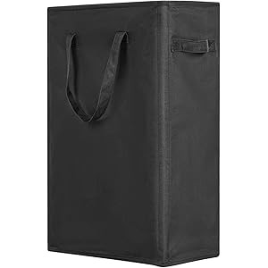 WOWLIVE 45L Slim Thin Laundry Hamper Small Laundry Basket with Handles Foldable Skinny Hamper for... | Amazon (US)