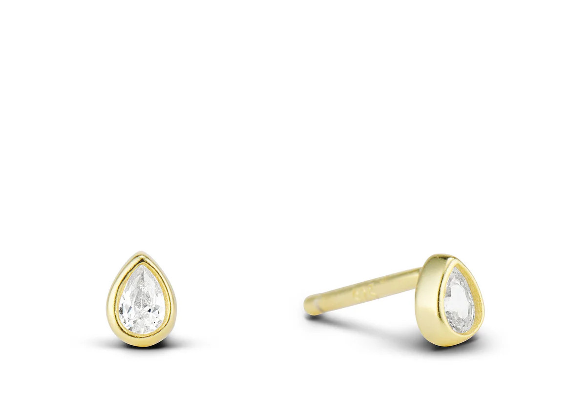 CZ RAINDROP STUD EARRING | EP JEWELS 