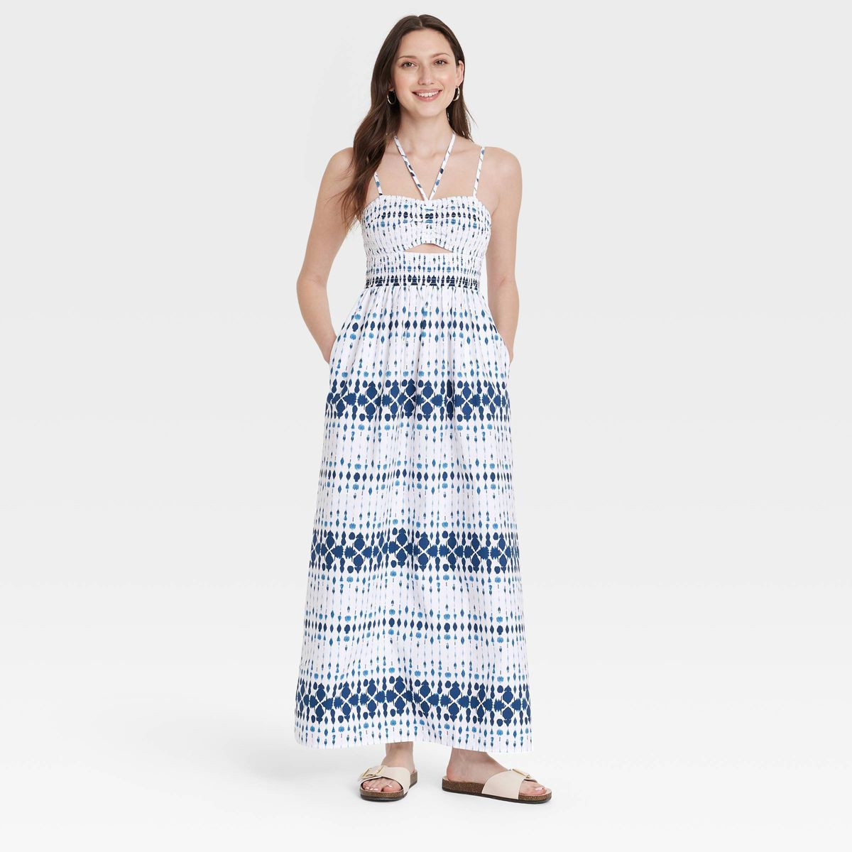 Women's Smocked Cut-Out Maxi Sundress - Universal Thread™ | Target