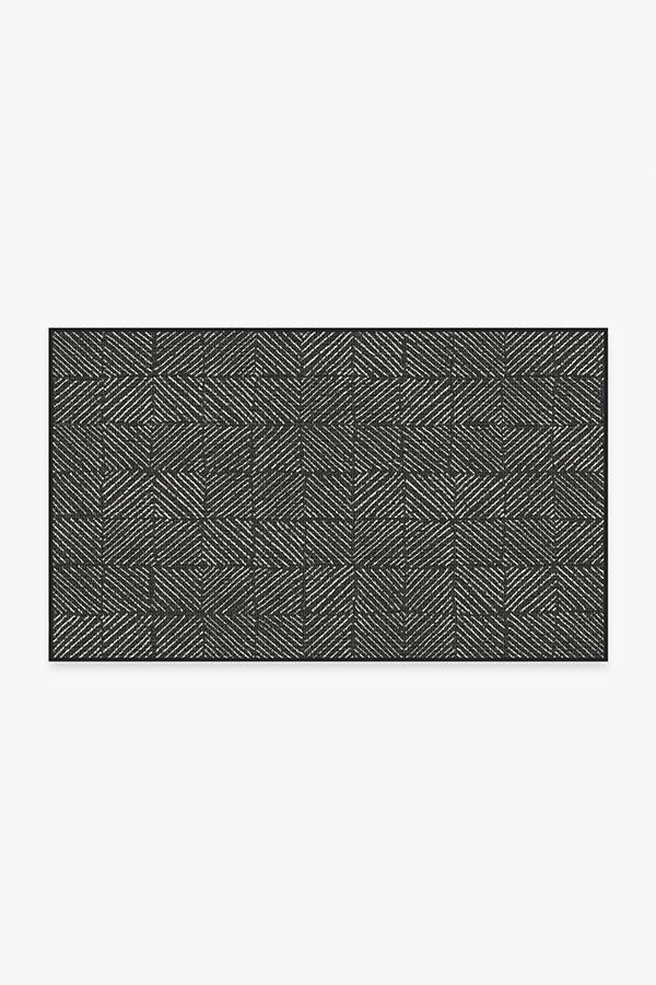 Outdoor Parquet Black Rug | Ruggable US | Ruggable