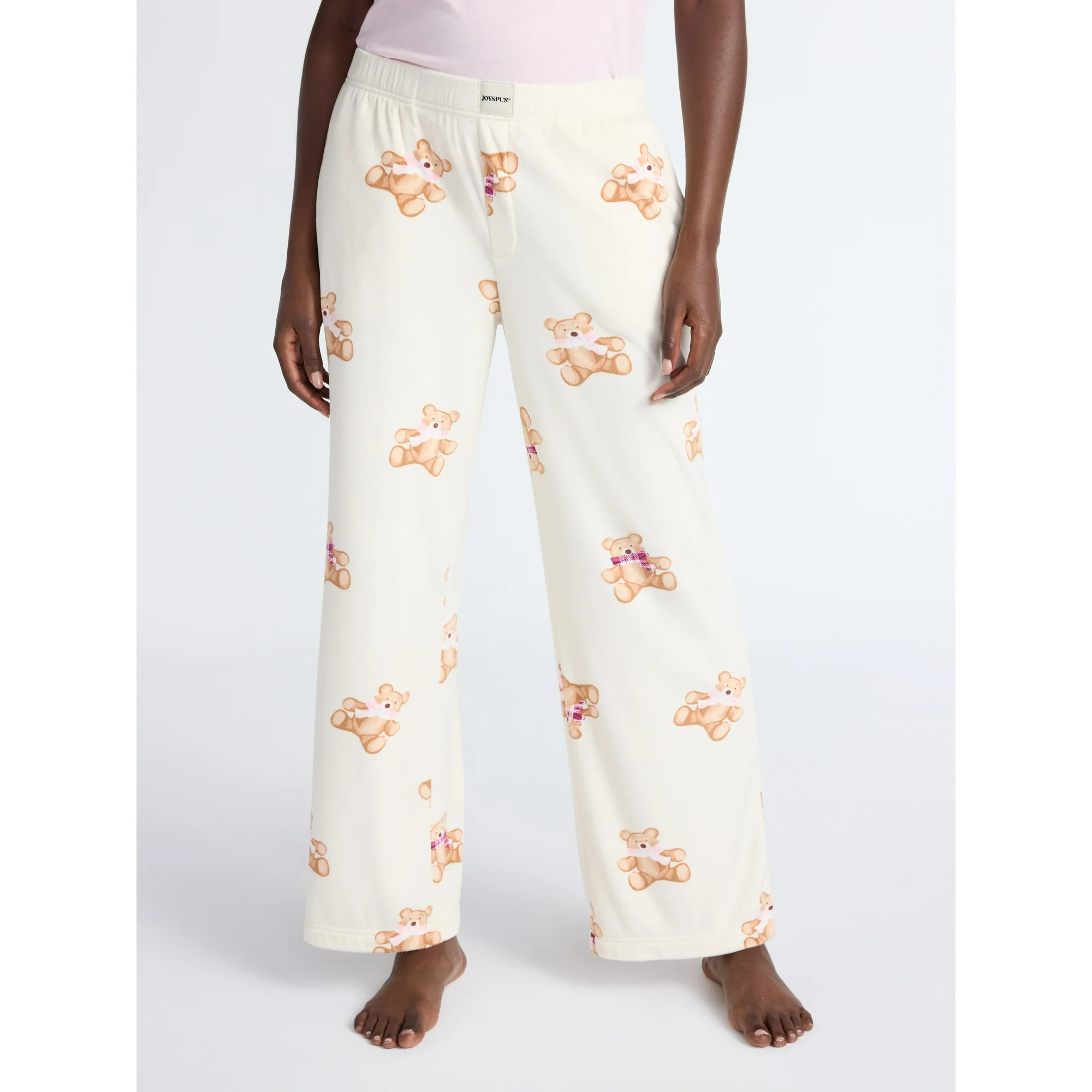 Joyspun Women's Velour Wide-Leg Sleep Pants, Size XS-3X | Walmart (US)