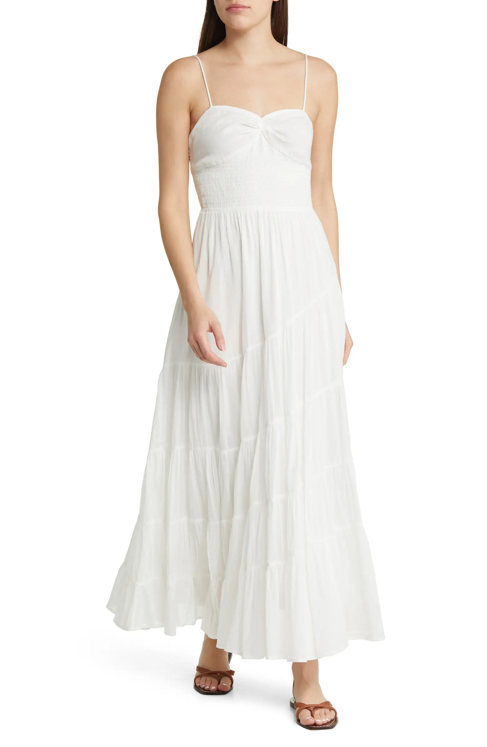 Sundrenched Smocked Waist Tiered Cotton Maxi Dress | Nordstrom