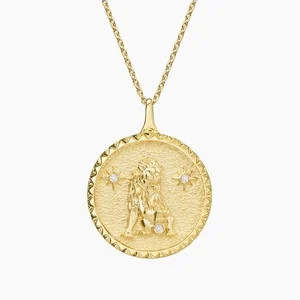14K Yellow Gold Leo Zodiac Diamond Pendant | Brilliant Earth
