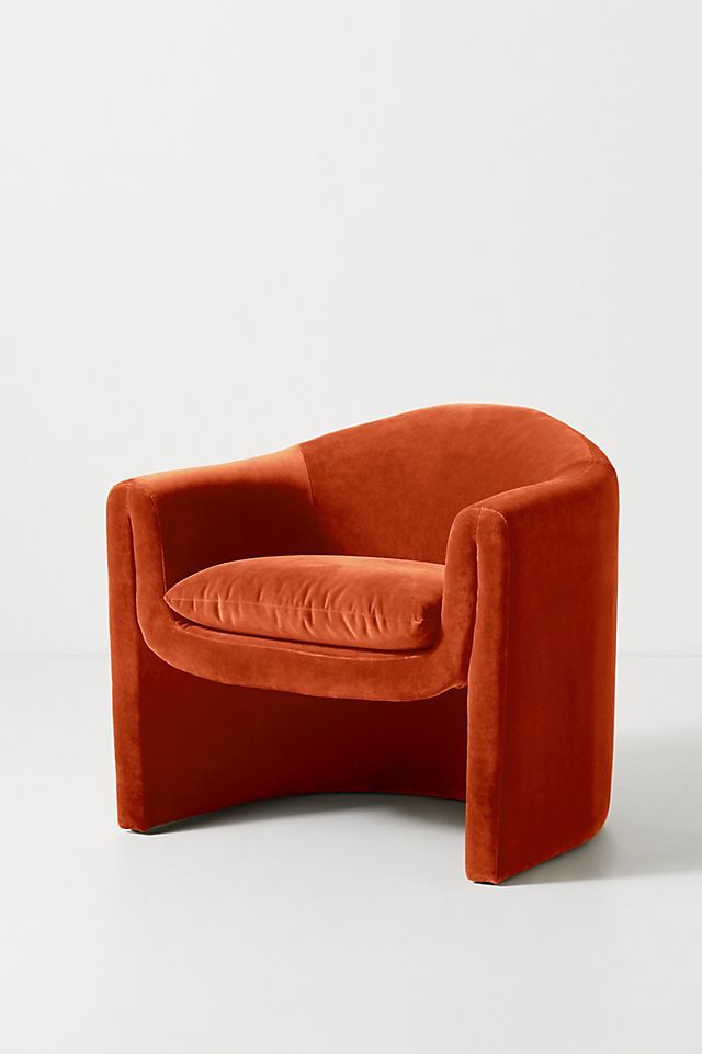 Velvet Sculptural Chair | Anthropologie (US)