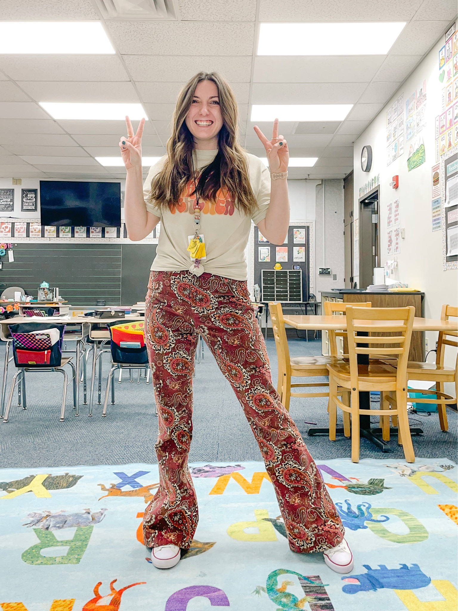 I was told these pants look like a grandma table cloth … but who cares? They are amazing! 

#LTKFind #LTKworkwear
