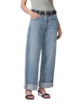 Ayla High Rise Cropped Wide Leg Baggy Jeans in Skylights | Bloomingdale's (US)