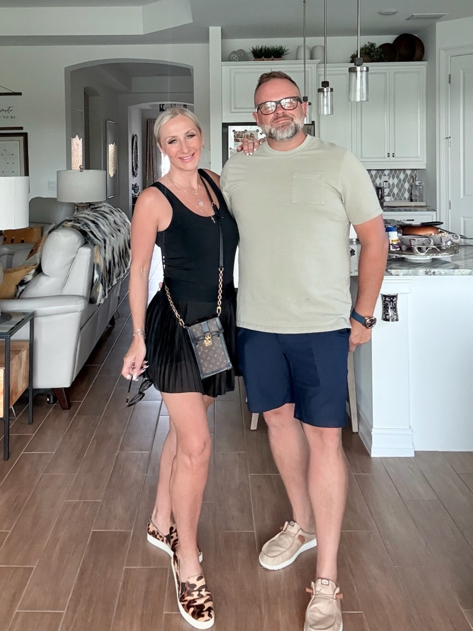 Date night on a warm evening! Loving these Amazon skirts!
