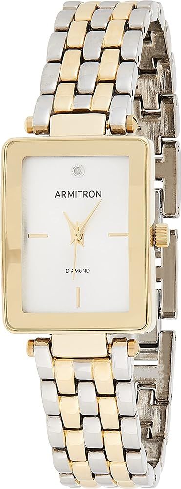 Armitron Women's Rectangular Genuine Diamond Dial Bracelet Watch, 75/5769 | Amazon (US)
